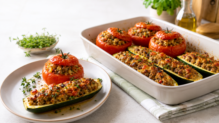 Pomodori e Zucchine Ripieni al Forno: una Ricetta Facile, Gustosa e Salutare