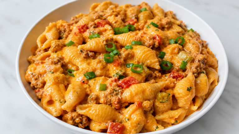 Pasta Cremosa con Carne Macinata e Formaggio